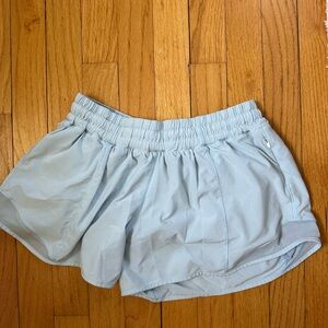 Light blue Lululemon Hotty Hot High-Rise Line 2.5” short